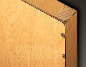Most Damage Occurs at the Edges - At a 4" drop the HPL laminate chipped, exposing sharp edges