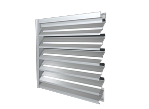 Architectural Louvers EX 808 Mill Finish Brick Vent 4" Deep Extruded Aluminum 